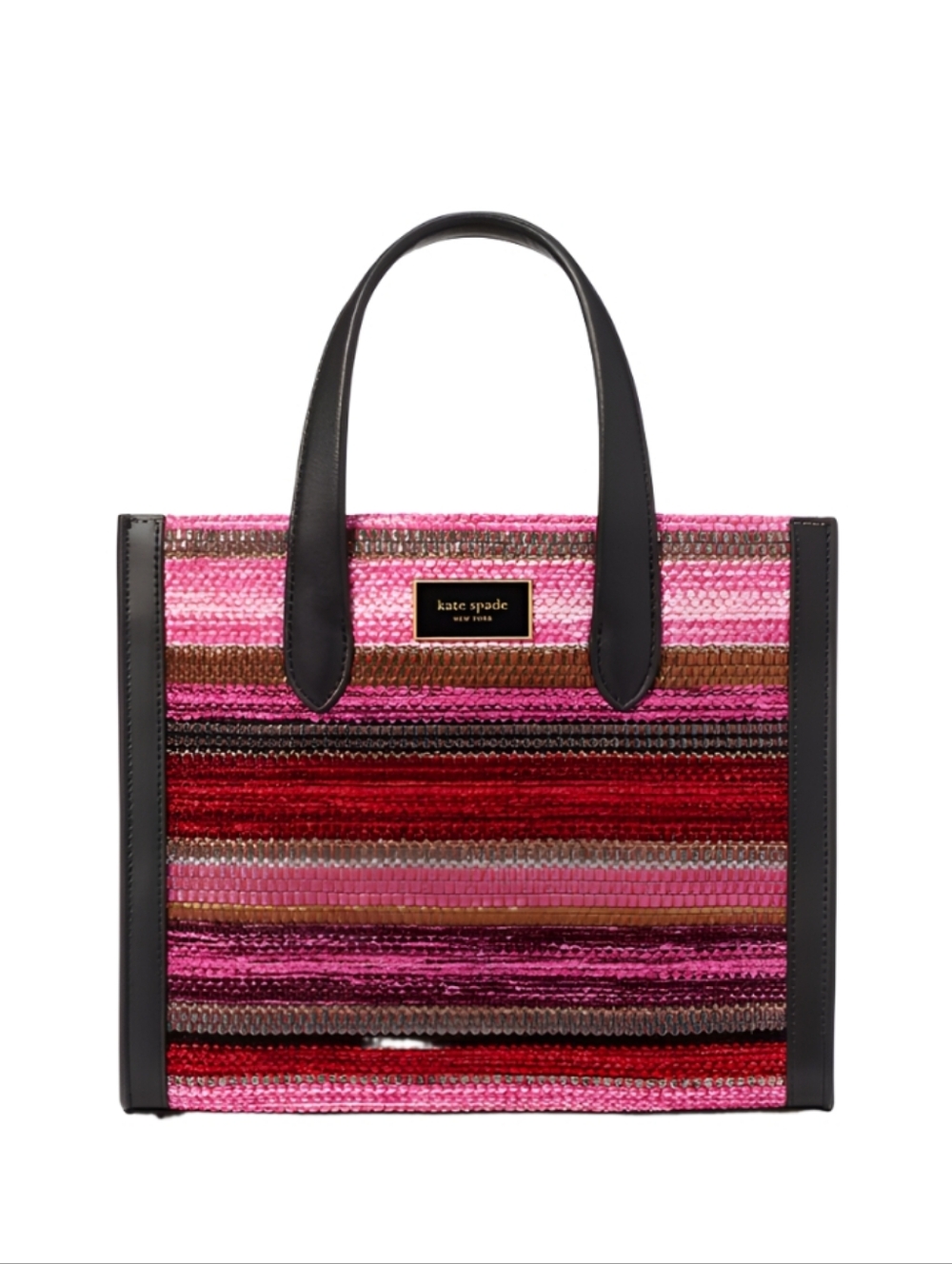 Kate Spade Manhattan Striped Metallic Small Tote Handbag 💖 - Picture 3 of 6